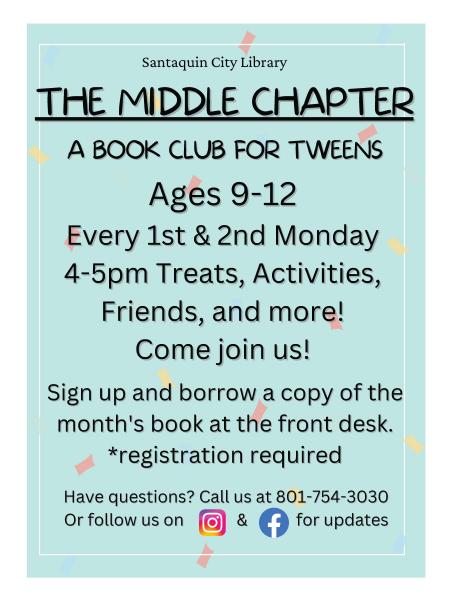 The Middle Chapter book club flyer